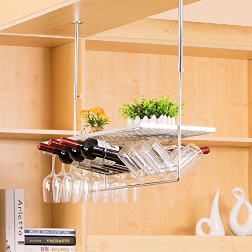 YUXIA GYX Supports de rack vin rouge verre à vin suspendu suspension verres à pied en rack bar bar à vin pendaison de crémaillère de verre de vin 6240022101307 (6240022101307)
