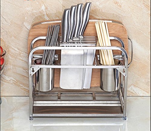 YUXIA gyx multifonction en acier inoxydable Couteaux de cuisine en acier inoxydable double tube Tube Baguettes Planche pour racks 6244564450077 (6244564450077)