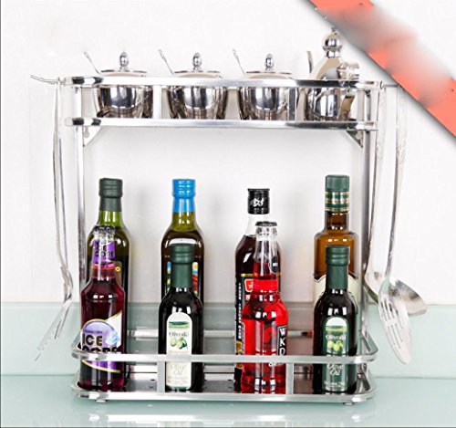YUXIA gyx bord en acier inoxydable, carré, Racks deux de cuisine Support de rangement mural de salle de bain 50cm 6244564450138 (6244564450138)