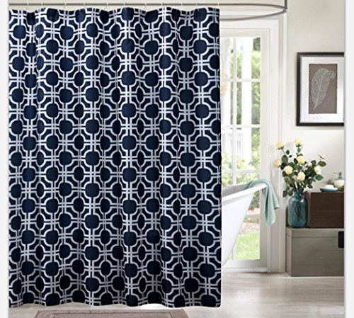 DDJ LUN Rideau de douche, rideau de douche de rideau de douche de Long_Wide supplémentaire pour la salle de bains Rideaux de douche de douche décoratifs, pétales blancs , 180*200 code EAN 6289106725367 