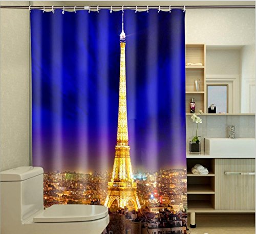 LUN Rideau de douche, salle de bains de luxe Po...