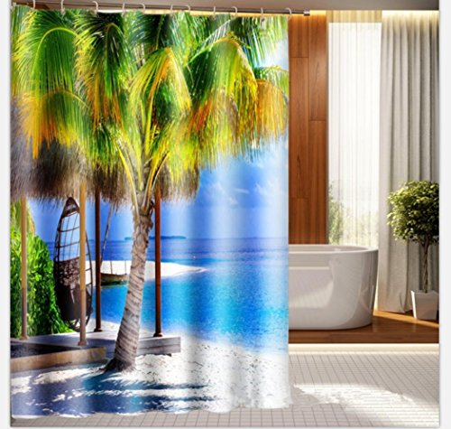 LUN Rideau de douche, salle de bains de luxe Po...