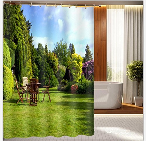 LUN Rideau de douche, salle de bains de luxe Po...