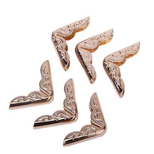 6 × collier pour homme clips en métal - or rose