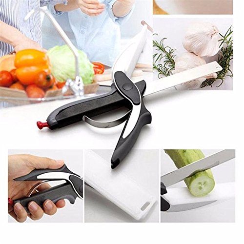 BAYE Lzy-store Nouvel Emballage 2 en 1 Planche à découper et couteau avec lames en acier inoxydable code EAN 6294723360389 