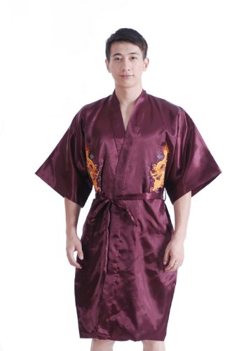 Homme vêtement de nuit peignoirs de bain robe d...