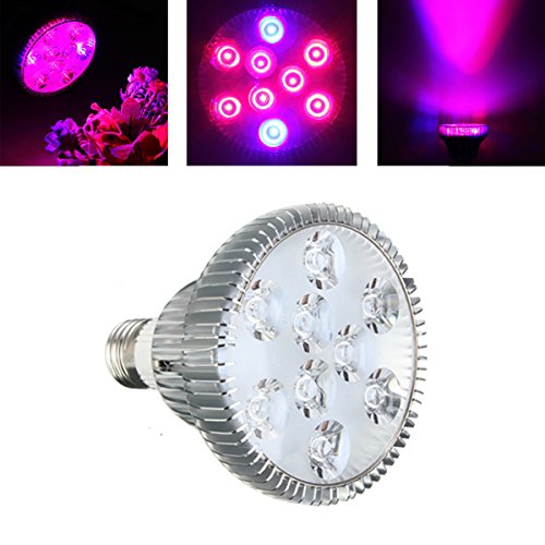 KING DO WAY E27 27w ampoule éclairage pour plantes fleurs légumes 9 leds (7 rouges et 2 bleus) lumière lampe de croissance dans serre intérieur grow light 27w 9 leds (7 rouges et 2 bleus) e27 code EAN 6325231051923 