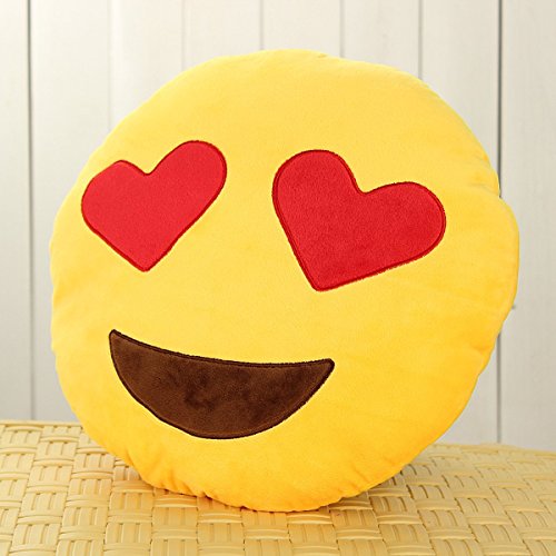 Oeil de emoji emoticon rond oreiller coussin fa...