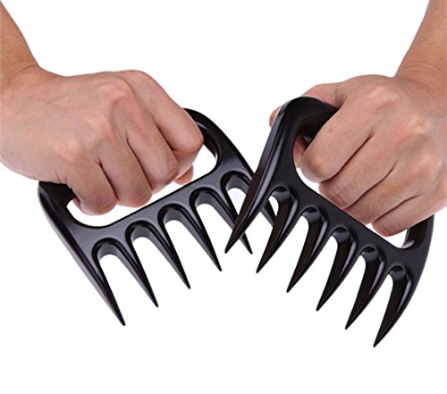 2 pcs Noir Griffe Ours Barbecue Fourche Pinces ...
