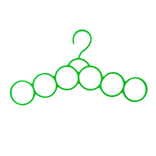 6 boucles porte-écharpes en plastique echarpe cintre rangement organisation pour foulards ceintures serviettes cravates, 16x37cm cintre classique hanger gain de place pour penderie - vert 6403987775581 Cuitan