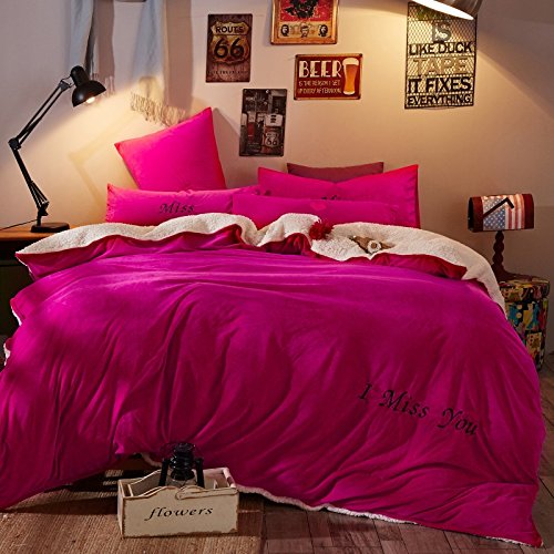 Chaud de literie de couleur solide cristal épai...