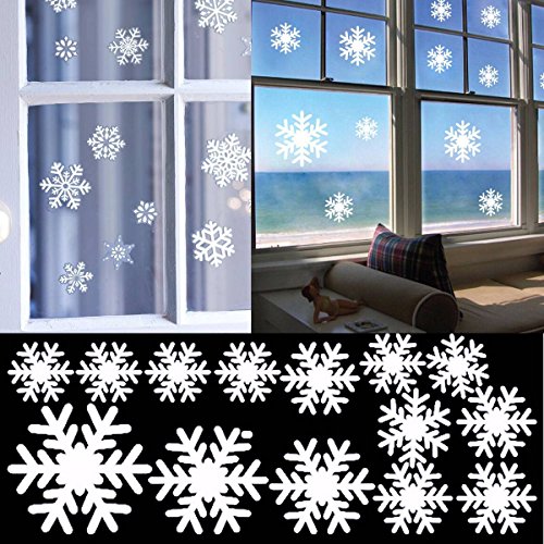 41*15cm stickers muraux en flocon de neige auto...
