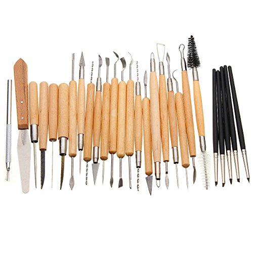Set de 27 pcs outils de modelage poterie argile...