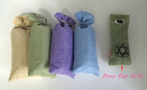 oripo à 150 g/sac en bambou naturel gris anthracite bag-nature Déodorisant Purificateur d'air, Désodorisant, économique Charbon actif Purificateur d'air pour maison, cuisine, voiture et réfrigérateur. Couleur aléatoire (buy 1 Get 1 Free). 6430796323276 Oripo