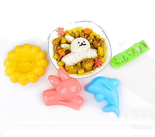 dealglad® 4 moules de presse à bento Forme daup...