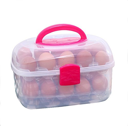 asentechuk® Portable Deux couches œufs Boîte al...