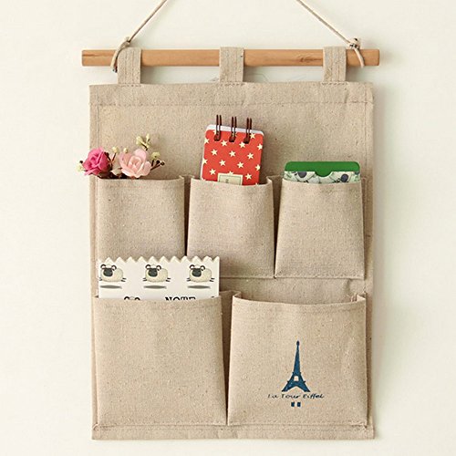 asentechuk® tour eiffel coton jute Organiseur d...