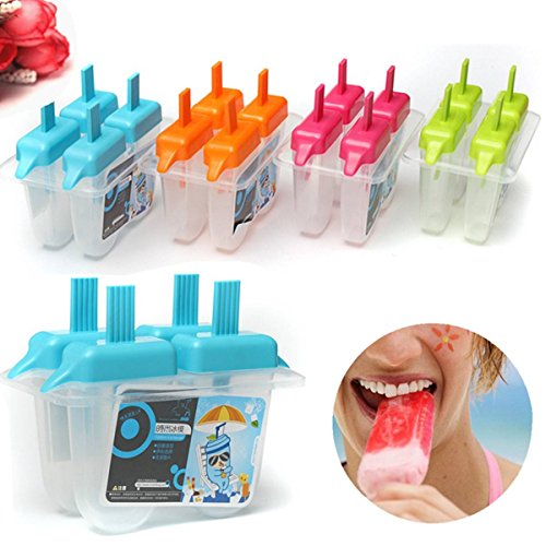 KINGSO 4 Bâtons Moule À Sorbet Glacon Glaces DI...