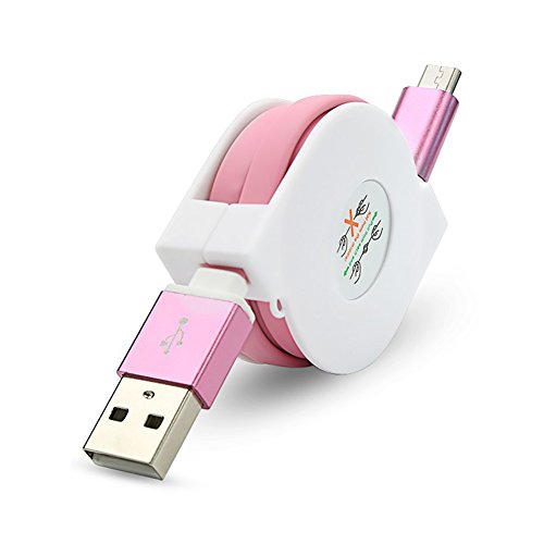 1m retráctil micro usb cable 2.0 data sync cabl...