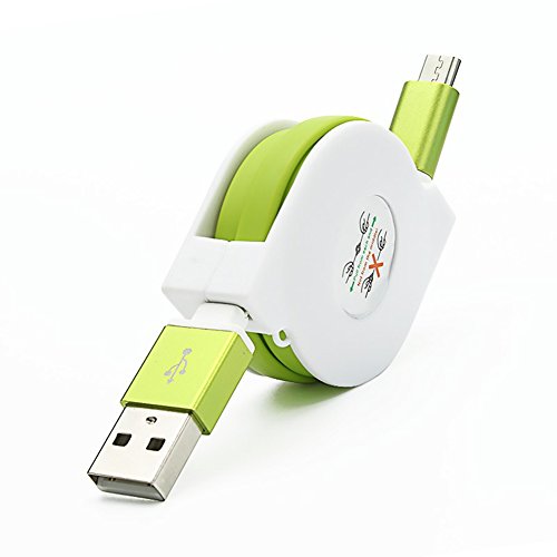 1m retráctil micro usb cable 2.0 data sync cabl...