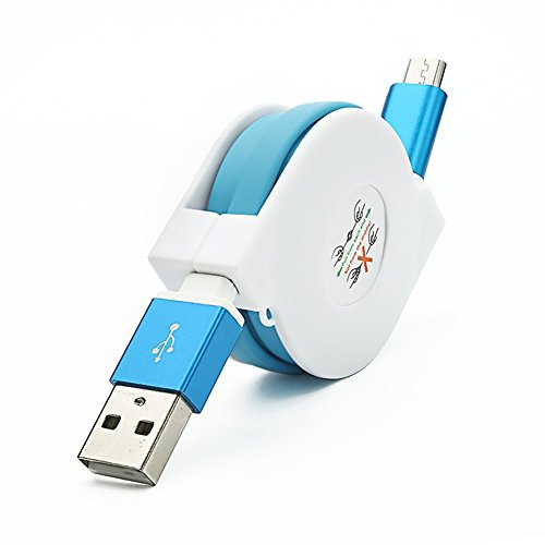 1m retráctil micro usb cable 2.0 data sync cabl...