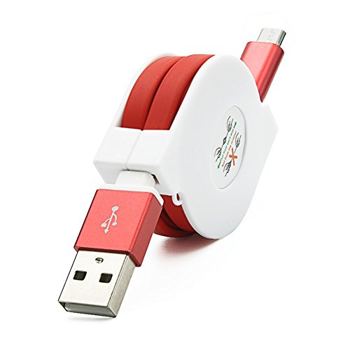 1m retráctil micro usb cable 2.0 data sync cabl...