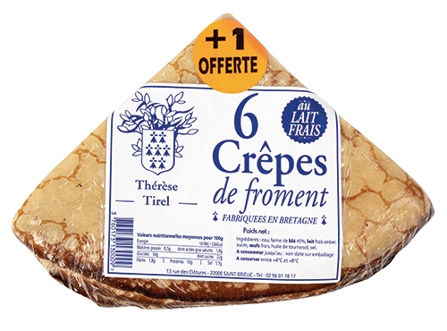 THÉRÈSE TIREL CRÊPES DE FROMENT AU LAIT FRAIS code EAN 6500119 