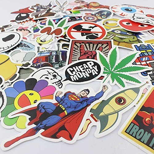 Lot de 100 stickers aléatoires pour ordinateur ...