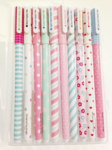 FRE Set de 10pcs différentes couleurs gel crayons pastel stylos bricolage pour l'écriture de dessin code EAN 6545533557255 