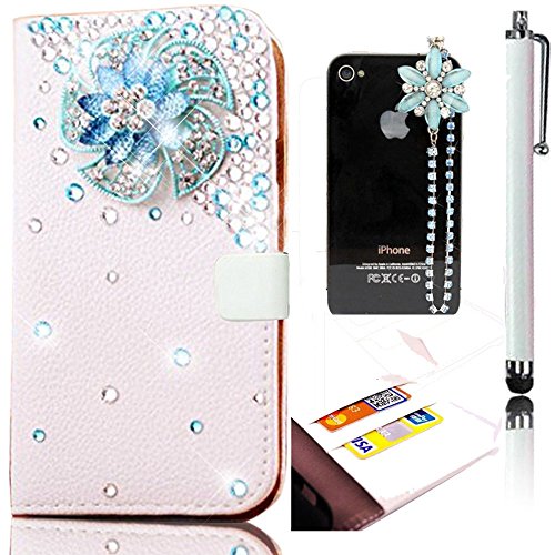 Bleu fleur pu cuir etui housse pour sony xperia...