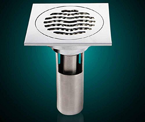 Plancher de salle de bains moderne draine, cuiv...