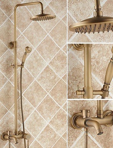 Laiton antique robinet de douche baignoire avec...