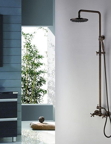 BBSLT Robinet de douche - antique - douche pluie / douchette inclue - laiton (laiton antique) code EAN 6569562957695 