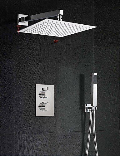 Robinet de douche - contemporain - thermostatique - laiton (chromé) 6569562959354 BBSLT