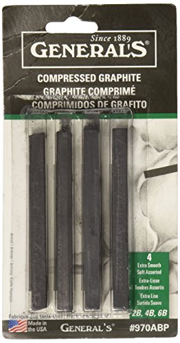 Bâtons de Graphite compressé 4/Pkg-noir - Harde...