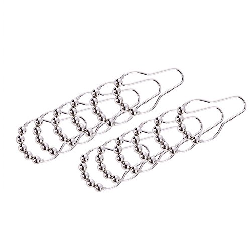 Fvstar fvstar de Salle de Bain Rideau de douche Anneaux Crochets, en acier inoxydable plaqué nickel, Lot de 12 anneaux 6598683686269 (6598683686269)