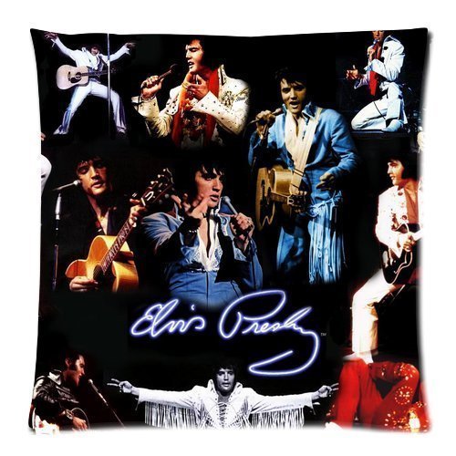 identityNB1 Custom Elvis Presley carré coton zippée Housse de coussin Taie d'oreiller 18 x 18 (2 Côtés) 6618205160227 (6618205160227)