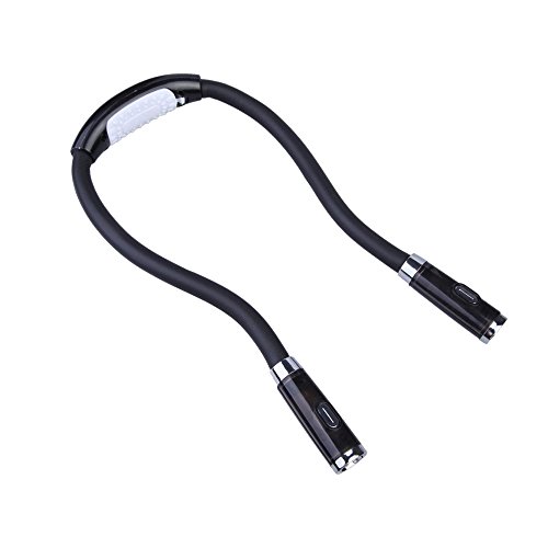 Eizur Mains libre souples câlin lecture lampe réglables cou luminaire led flashlight nuit lecture pour lecture réparation (bleu / vert / rouge / noir) code EAN 6620200896278 