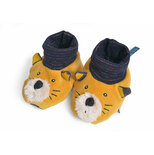 MOULIN ROTY Chaussons chat moutarde Lulu Les Moustaches code EAN 666011 
