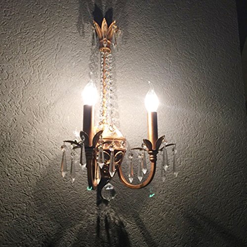 Les bougeoirs de mur de cristal forgé fer vinta...