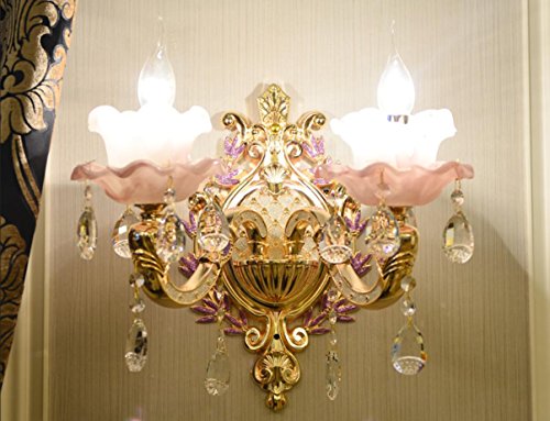 Zinc cristalline alliage verre mur lampe chambre salon allée Wall lamp lampe de chevet , 2 6690006668034 XIAYU Zinc cristalline alliage verre mur lampe chambre salon allée Wall lamp lampe de chevet , 2 6690006668034 XIAYU