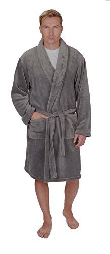 Hommes Uni Super Doux Polaire Robe De Chambre /...
