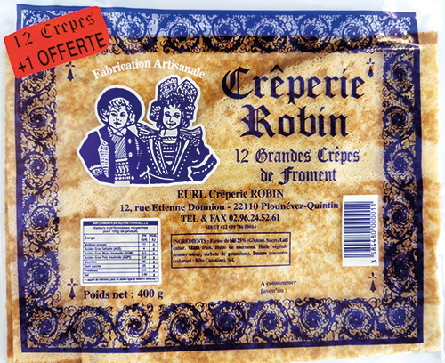 CRÊPERIE ROBIN GRANDES CRÊPES DE FROMENT code EAN 6810334 
