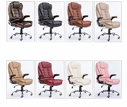 Fashion Accueil Chaise de bureau pivotante chaise d'ordinateur chaise de massage, chaise en cuir, cuir  + massage pied "roue" 6814329451696 LONG