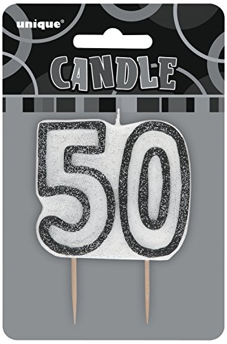 Bougie Age 50 ans gris