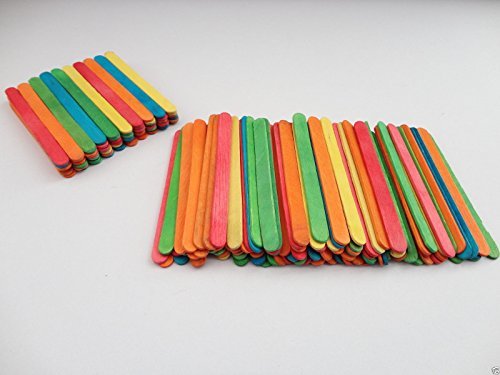 a2bsales Couleurs Lot de 50 bâtonnets de sucette en bois-glace pour les enfants créatifs 6838280953853 (6838280953853)