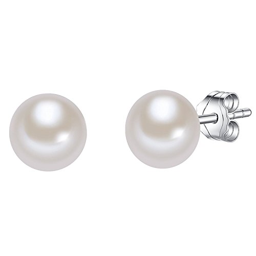 Lantch Femmes Boucles d'oreilles en Argent 925 Perle Naturelles d'Eau Douce Bijoux Étincelant 6842873315034 (6842873315034)