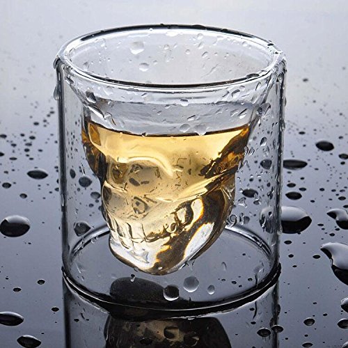 Halloween terreur gothique crâne vodka verre à ...