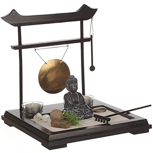 Jardin Zen Japonais - avec gong, statuette boud...