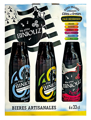 BRASSERIE DU MÉNEZ BRÉ PACK DÉCOUVERTE DE BIÈRES ARTISANALES "MA P’TITE BINIOUZ" code EAN 6878745 